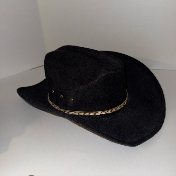 VINTAGE PIGALLE western formed Black Cowboy Hat - Picture 4 of 6